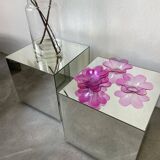 6 pop pink glass cups