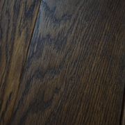 Modern Danish oak commode with decorative relief sculpture, mid-20th century.
