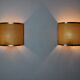 Pair of rattan and brass appliques, Italy, 1960