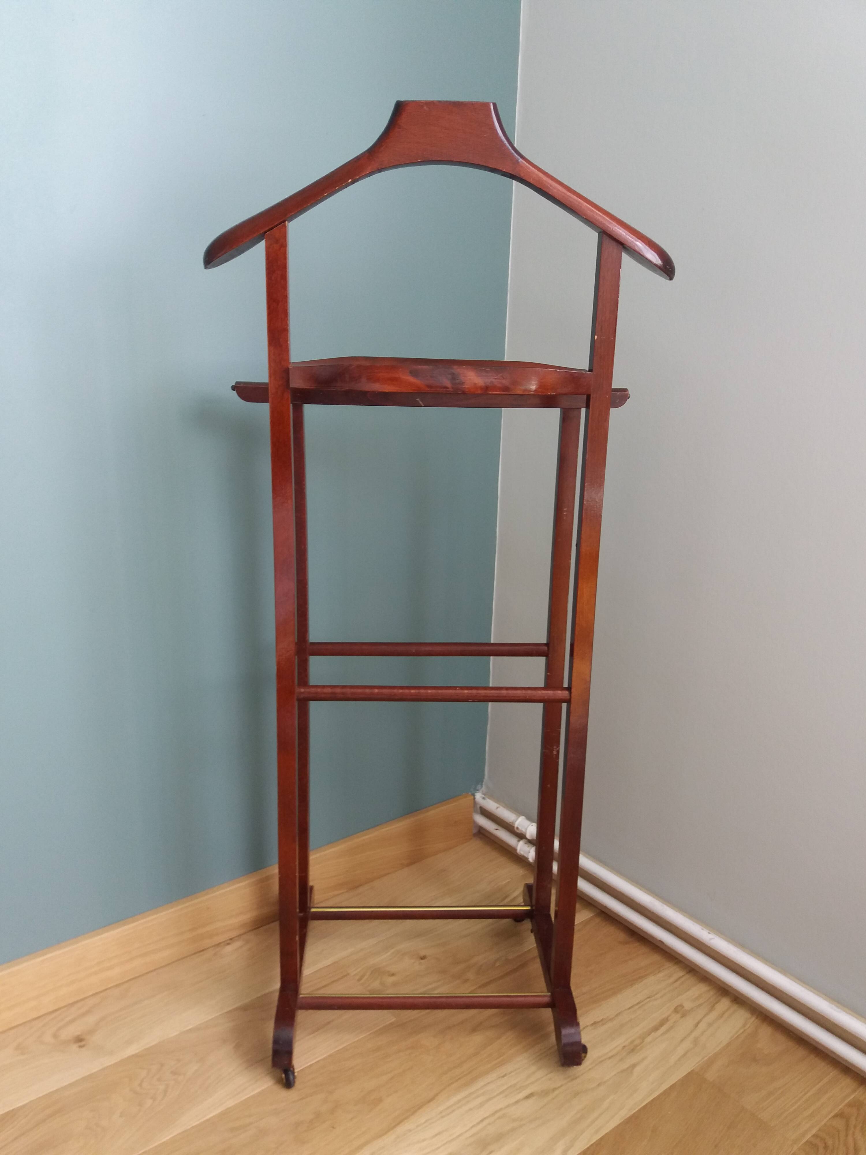 Night stand with two clothes racks