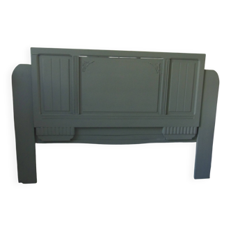 Tête de lit art déco pour un lit de 160 réenchantée en vert de gris