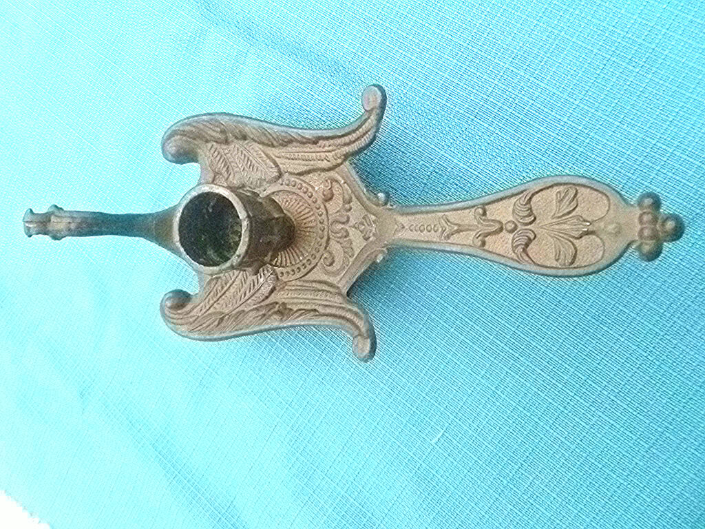 Swan brass candle holder