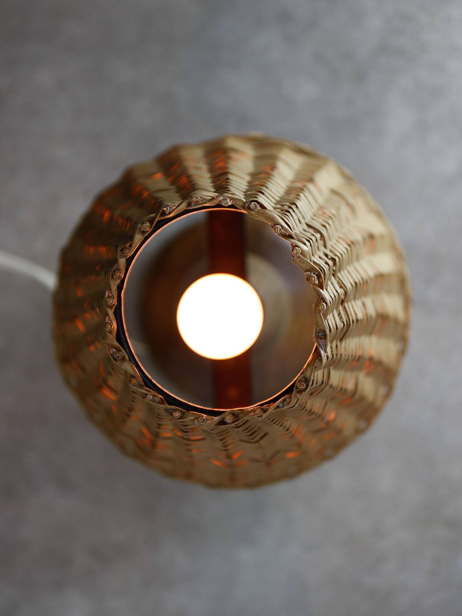 Vintage Italian Wicker Table Lamp
