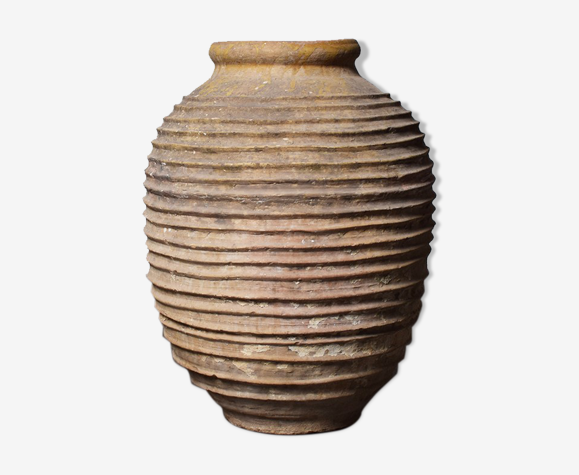 Jar à olive milieu du 19ème siècle patiné grec terracotta