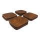Set of 8 olive wood ramekins from the 50s/60s