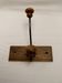 Wall coat rack hook wrought iron wood