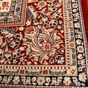 Large industrial Persian carpet in burgundy wool, carpet sample 250x350cm.