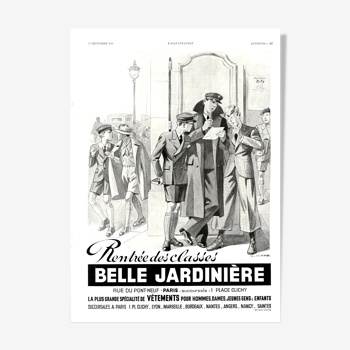 Affiche vintage années 30 Belle Jardiniere 30x40cm sans cadre