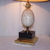 Marble ostrich egg lamp - 70s