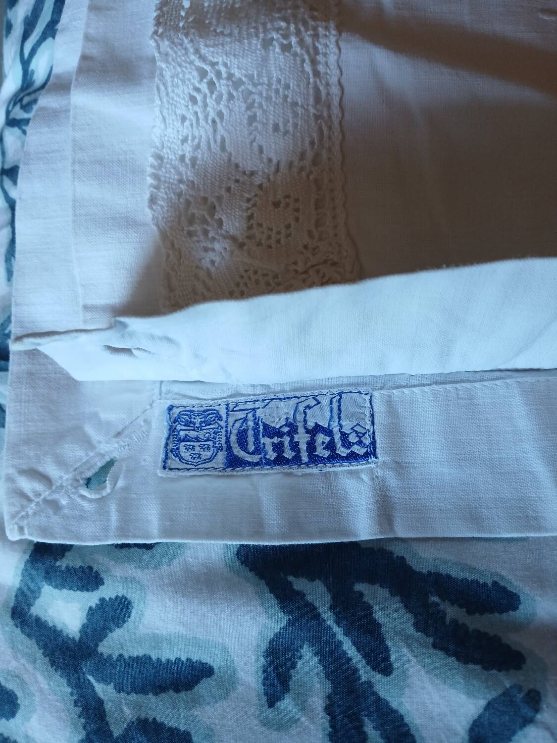 Antique embroidered duvet cover