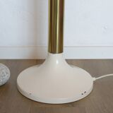 Vintage Brass Floor Lamp Elegant Gold Tall Mid Century Modern Light