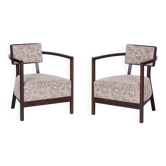 Chaises en hêtre Art Déco tchèque par H. Kučerová-Záveská, années 1980, ensemble de 2
