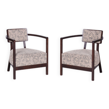 Chaises en hêtre Art Déco tchèque par H. Kučerová-Záveská, années 1980, ensemble de 2