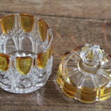 Set of crystal art deco toilet bottles