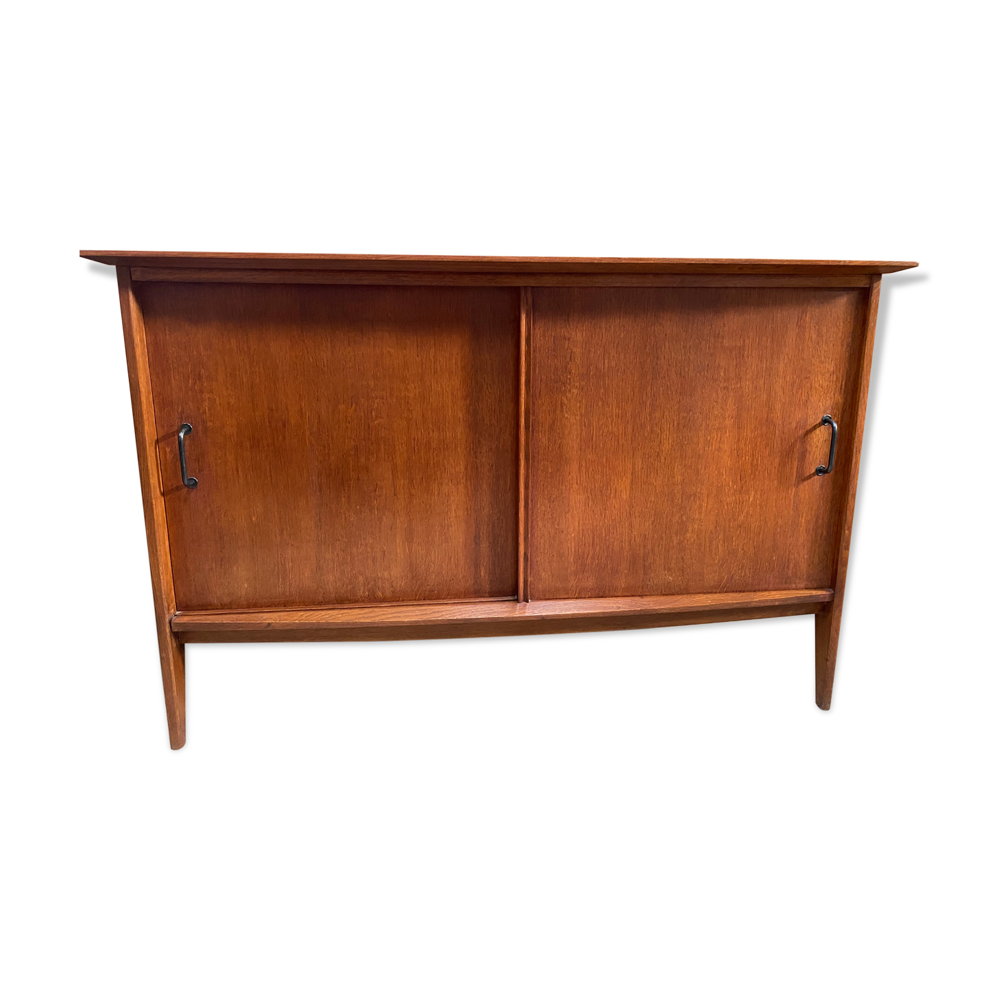 Low sideboard with two sliding doors, vintage 1950
