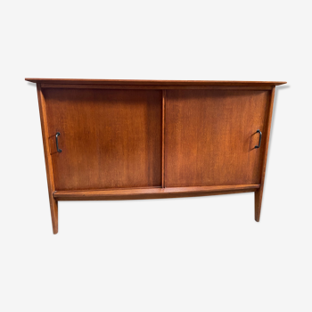 Low sideboard with two sliding doors, vintage 1950