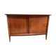 Low sideboard with two sliding doors, vintage 1950