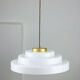 Suspension en laiton et plexiglas cascade mid-century