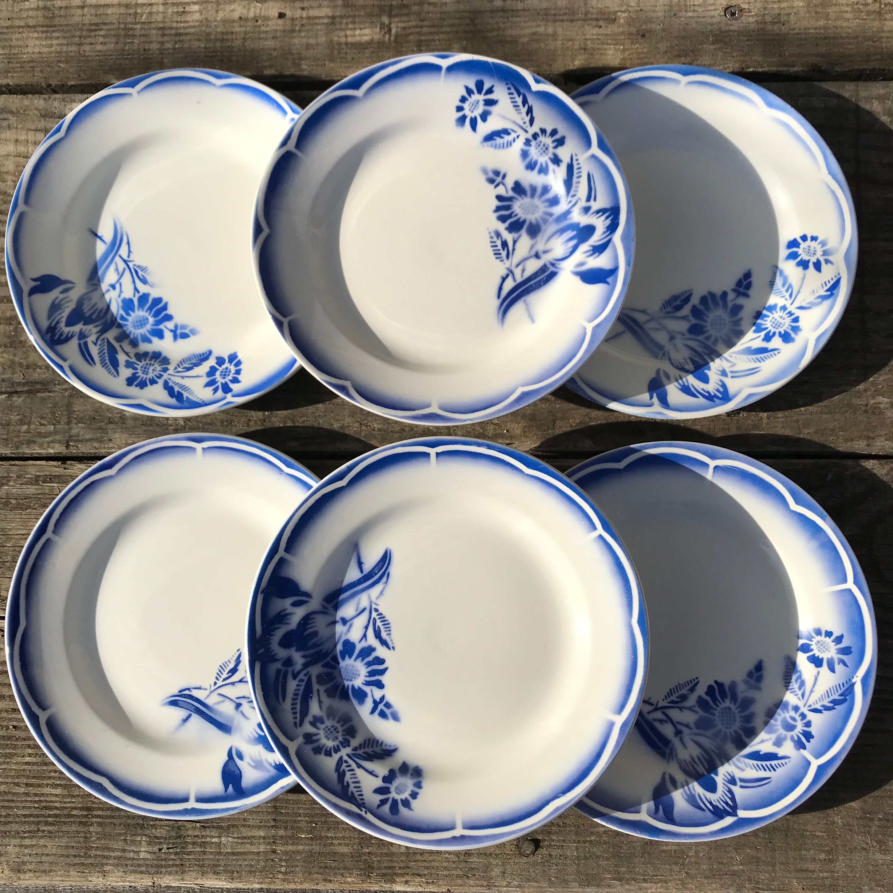 Flat plates (6)vintage model André