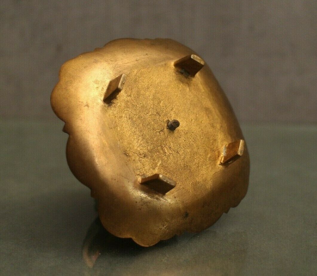 Enamel inkwell partitioned on bronze early 20th