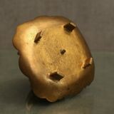 Enamel inkwell partitioned on bronze early 20th