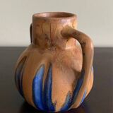 Small vase with two handles in flamed stoneware - Gilbert Méténier