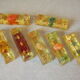 Set of 7 old knife rests 1970s resin inlays