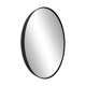 XL round mirror 91cm with black metal frame