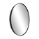 XL round mirror 91cm with black metal frame
