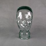 Glass head, hat holder or decoration, 70s-80s
