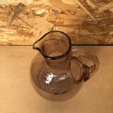 Old refresher pitcher biot glassware bubble blown glass