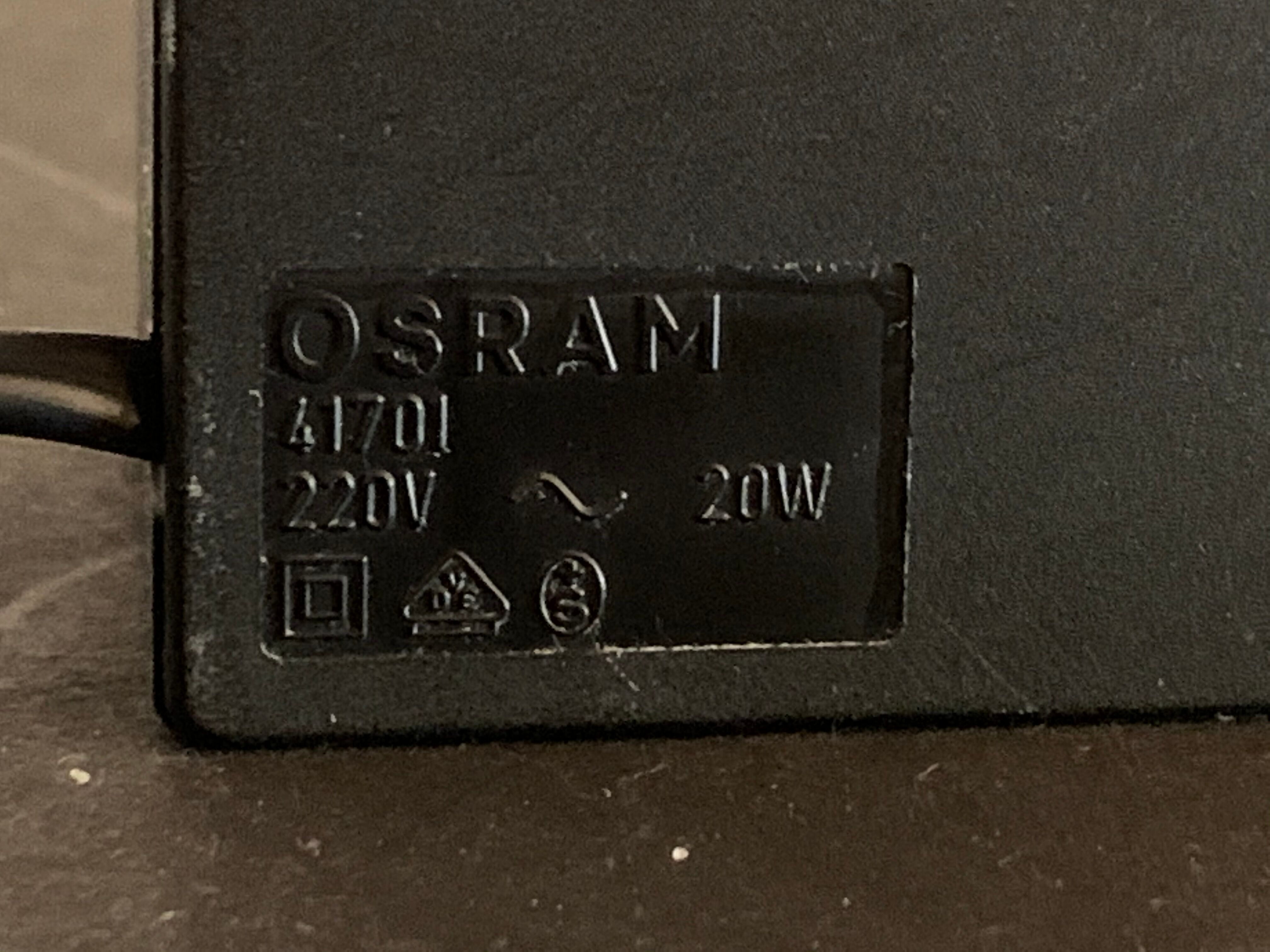 Lampe spot noire articulée Osram 1970