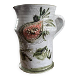 Large vintage ceramic vase by Thiry Albert | Floral decoration in r