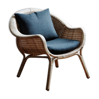 Madame armchair in Danish rattan design 50s by Nanna Ditzel