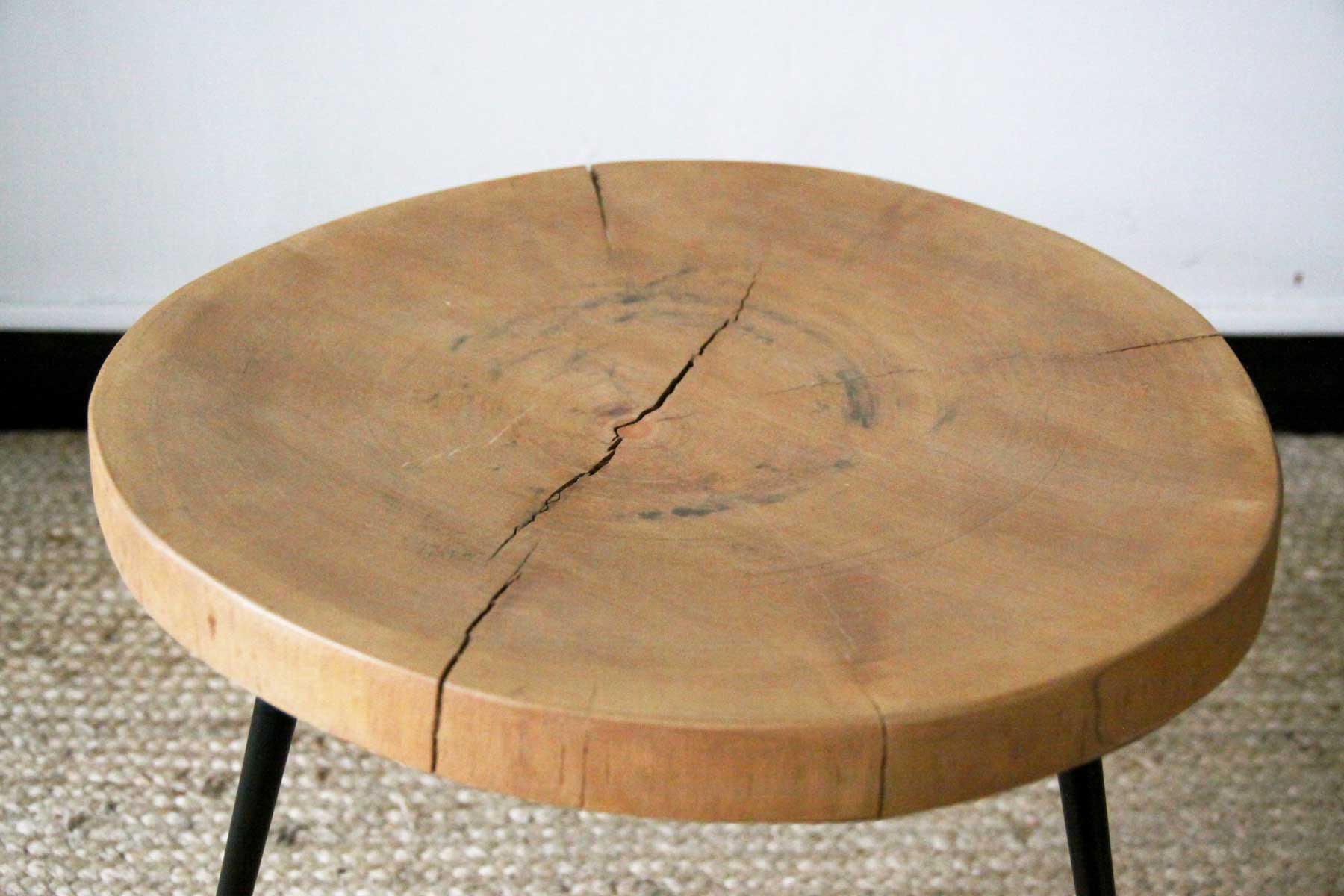 Table tripode en bois vintage
