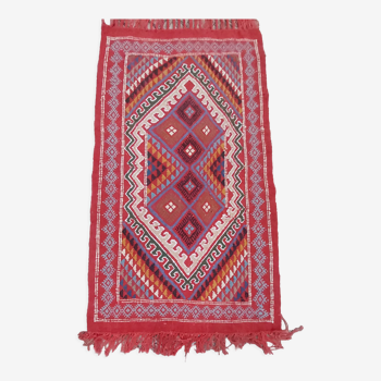 Tapis margoum rouge berbère fait main