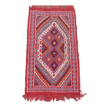 Handmade red Berber margoum carpet