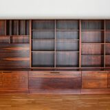 Scandinavian library in rosewood designed by Ib Kofod Larsen.