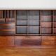 Scandinavian library in rosewood designed by Ib Kofod Larsen.