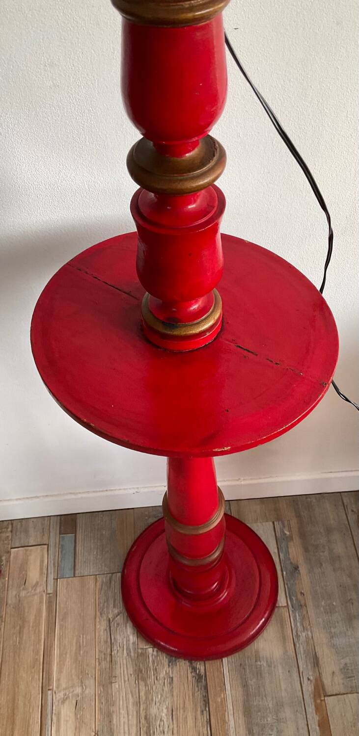 Wooden floor lamp base from the 60s