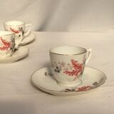 6 coffee cups with earthenware saucer