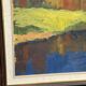 Huile sur panneau suédoise d'époque mi-siècle – « Reflets d'automne » par Svän Grandin (1906–1982) – Vintage et encadrée – 45 × 54 cm (17,7" × 21,3")