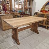 Table en noyer blond décapé