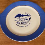 12 dessert plates + dish signed A.Devillers