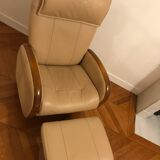 Fauteuil en cuir inclinable