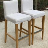 2 Scandinavian Henriksdal high bar chairs by Karl Malmwall for Ikea