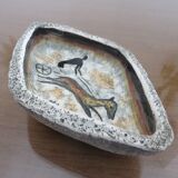 Empty ceramic rock pocket signed 60s