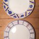 Assortment of blue tones dessert plates