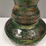Large table lamp in glazed earthenware.