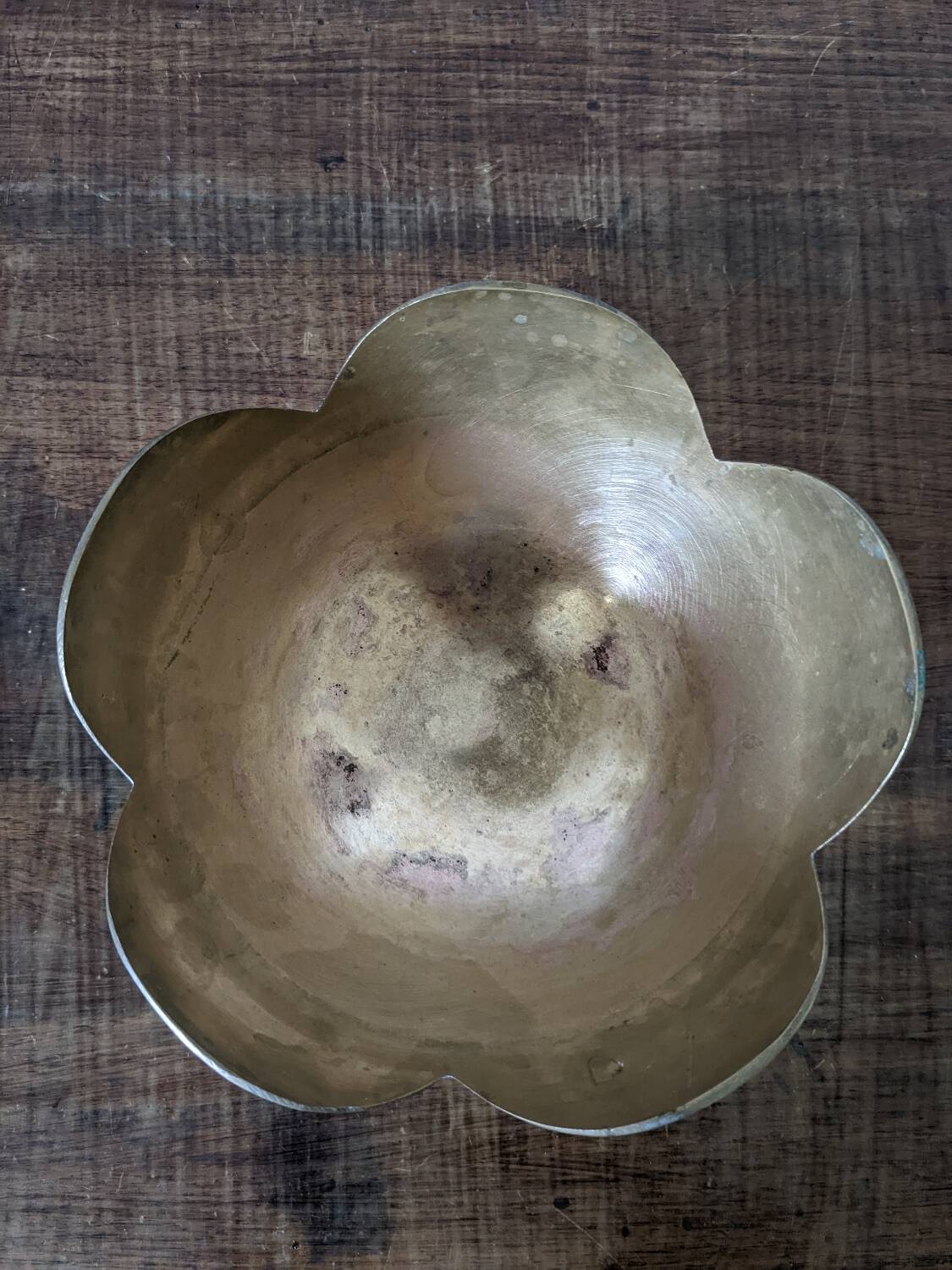 Brass flower cup
